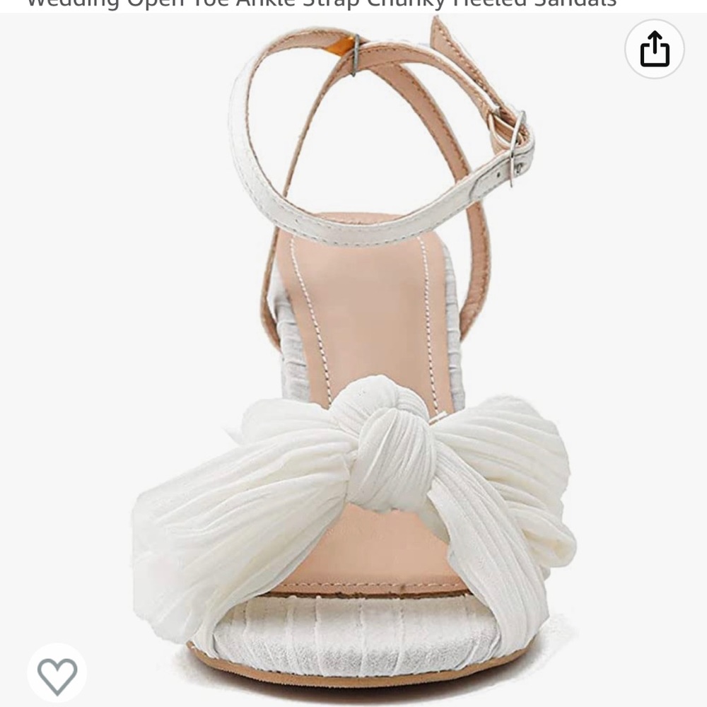 White bow sandals